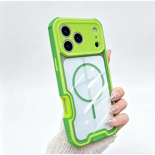 Shockproof Case for iPhone 17 Pro Max 16, 15, 14, 13, 12, 11 Magnetic Phone Case  Military Grade Drop Protection, MagSafe Compatible, Rugged Clear Cover with Colorful Bumper summerwins