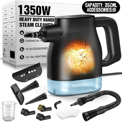 Phueut Touchscreen Handheld Steam Cleaner - 3S Fast Heat, 135-150°C Temperature, Continuous Refill, Portable Home & Kitchen Cleaning Machine,summerwins summerwins