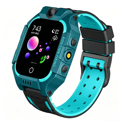 Kids Trendy Multifunctional Android Touch-Screen Smartwatch - Electronic Wearable with GPS Tracker, HD Camera, 2-Way Calling, Waterproof Design, LED Flashlight, USB Rechargeable, Included Batteries (Summer Vibes), Trendy Multifunctional Watch, Digital Cam