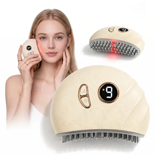 YUONRY Lymphatic Contour Facial Brush - Upgraded Ergonomic Drainage Massage Tool with Multi-Needle Head, Moisturizer Compatibility, 9 Adjustable Modes, Auto Off, 1.92 oz, Face/Neck/Jaw Relief (TMJ, Puffiness), Office Fatigue Relief, Battery Powered