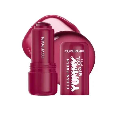 COVERGIRL Clean Fresh Yummy Big Stick Makeup Product for Adults - Lightweight, Nourishing Tinted Lip Item with Squalane, Blueberry Seed Oil, Coconut Water, Hydrating Formula & Radiant Dewy Shine