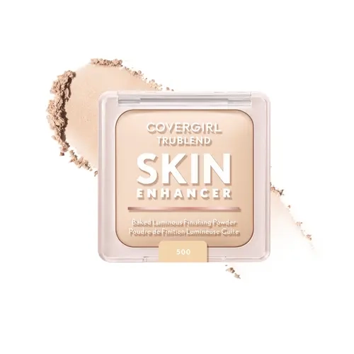 COVERGIRL TruBlend Skin Enhancer Baked Luminous Finishing Powder Compact - 0.28oz Longwearing Soft Powder, Makeup Product with Hyaluronic Acid, Blurring, All-Day Glow Setting, Affordable Makeup