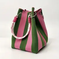 Boho Woven Polyester Bucket Bag for Women, Handmade Knitted Crochet Shoulder Bag, handbags,Lightweight Summer Beach Vacation Bag, Stylish Bohemian Handbag for Travel, Daily Use and Holiday Outfit