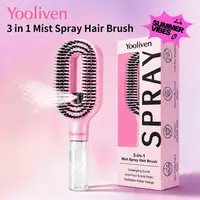 Summerwins Yooliven 3-in-1 Mist Spray Hair Brush - Anti-Frizz Ionic Detangling Comb with Refillable 55ml Water Tank, Dual Bristle Design with Massage Tips for Dry, Curly & Thick Hair, Effortlessly untangle knotted hair