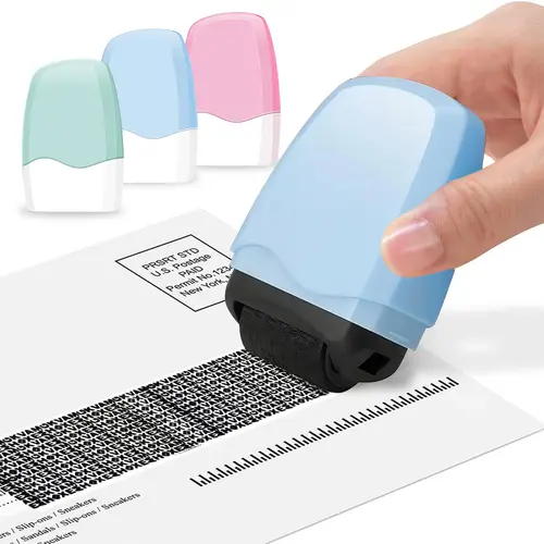 Identity Protection Roller Stamps, Identity Theft Protection Roller Stamp for ID Blockout, Identity Theft Protection Stamps, Privacy Confidentiality and Address Blocker