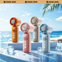 【DealsForYouDays】MAGIC JOHN Mini Handheld Cooling Fan – 199-Speed Precision Control, Ice-Cooling Function, LED Display, Pocket-Size Portable Fan for Travel, Summer, Concerts & Commuting summerwins