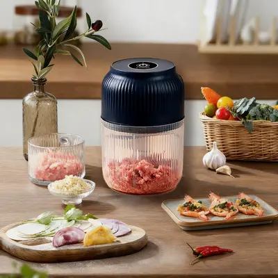 Electric Food Processor Vegetable Chopper, Mini USB Charging Wireless Onion Cutter for Veggies, Ginger, Fruits, Nuts, Herbs, etc