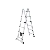 GARVEE Heavy Duty Aluminum Telescoping Ladder - A-Frame Extendable, Collapsible, Multi-Size with Non-Slip Feet, Stabilizers, Compact Fold, Lightweight Foldable 3-Step Telescopic Ladder Alternative for Painting, Home Use