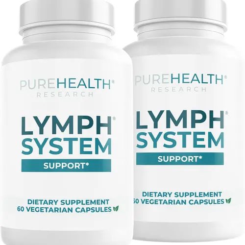 PureHealth Research Lymph System Support Supplement Bundle - 5-in-1 Herbal Complex, 2-in-1 Promoter, Daily Gluten-Free Nutritional Supplements with Elderberry, Cleavers, Better Morning Support Antioxidants; Reduces Swollen Legs, Ankles, Puffiness