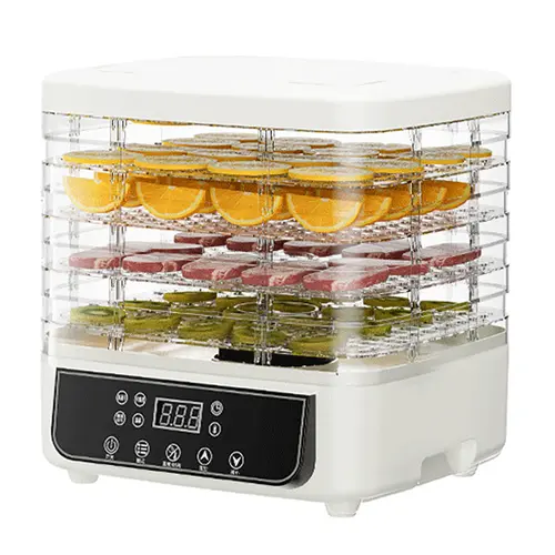 5-Tier Stainless Base Automatic Food Dehydrator with 160W Power, 5-Tier Batch Drying, Auto Shutoff, Overheat Protection, Safe BPA-Free Easy-Clean Detachable Trays, Ideal for Jerky, Fruits, Veggies, Christmas Gifting, Anniversaries, Birthdays
