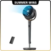 SummerWins|DREO Bedroom Standing Fan, 120° Oscillating Floor Fan with Quiet DC Motor, 100ft Air Coverage, 9 Speeds & 4 Modes, 20dB Ultra Quiet, 120° Manual Vertical Adjustment, 37-42" Adjustable Height, 9H Timer