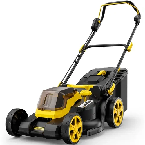 【Tool Only, No Battery】Dovaman 2x20V Brushless Electric Lawn Mower , 19 in Wide Swath, 30lb Compact & Lightweight, 20V MAX DEWALT Compatible, 6-Height Adjustment, 2-in-1 Cutting System, Adjustable Ergo Handle, Grass Bag Included for Yard Care