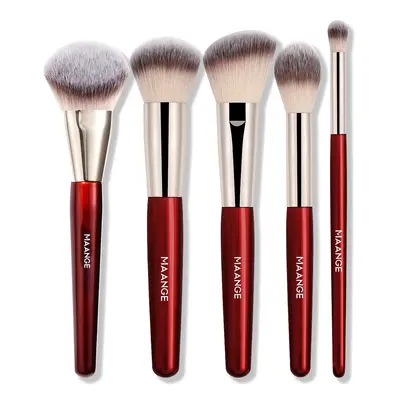 MAANGE 5-Piece Professional Face Makeup Brushes Set - Beginner-Friendly All-in-1 Kit with Blending Makeup Brush for Powder, Liquid & Cream Application, Concealer Touch-Ups | Sohochic Beauty