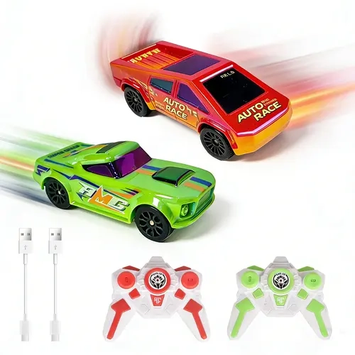 Unisex BPA-Free Kids' RC Car Toy for 6-8 Years, Kid-Easy Control Rechargeable Plastic RC Cars with Cool Smoke Spray, Non-Slip Tires, Included Batteries, Real-Race Functionality, Ideal for Birthday Gifts