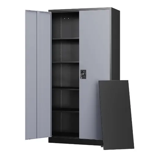 Letaya 72x36x18in Durable Lockable Steel Garage Storage Cabinet - Powder Coated, Moistureproof, Corrosion-Resist Adjustable Height Cabinets with 4 Adjustable Shelves Adapt to Tools, 4 Shelf Height Fit Racks for Home Office (Assembly Required)