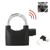 110 dB Alarm Hanging Padlock, Outdoor Stainless Steel Door Lock with Alarm and 3 Keys, High-Security Padlock for Garages, Fences and Storage Units, Heavy Duty Lock