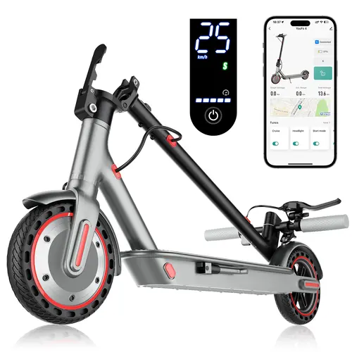 Foldable Electric Scooter for Adults, 28 MPH City Commuter with 350W Motor, 8.5-Inch Solid Tires, Smart App Control, 265 lbs Max Load, Tech Gadgets
