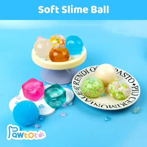 Pawtoto Handmade Cartoon Stress Relief Ball - Soft Squishies Fidget Toy, Anxiety & ADHD Support Tool, Teen Boy Gift, Fidget for Adults