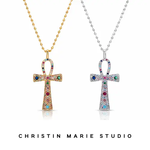 Icy Ankh Necklace (Multicolor)