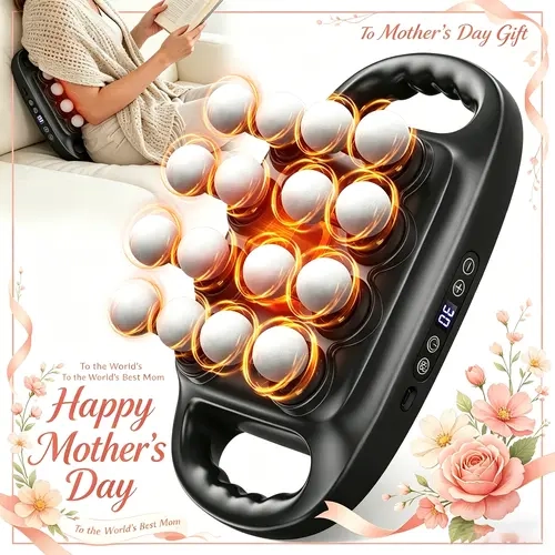 Quiet Handheld Percussion Massage Gun - Body Care Machine, Men's Health Device, Adjustable 30 Speeds, 3 Modes, 16 Heads for Deep Tissue, Low Back & Shoulder Relief, Daily Stress Relief, Home/Gym Use, Charger Included, Mother's Day Gift for Men & Women