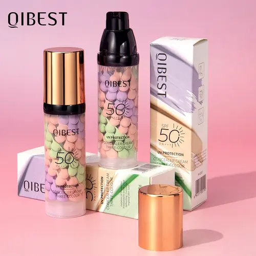 3-In-1 Color Correcting Primer SPF 50, Brightening Oil Control Moisturizer Cream, Long-Lasting Makeup Base for Flawless Skin Tone Moisturizing Hydrate Moisture Hydrating Cosmetic