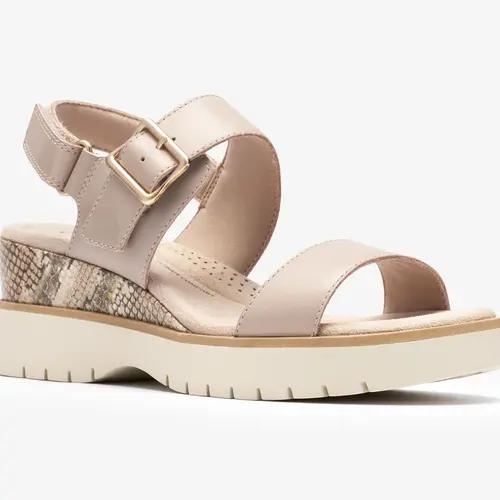 Clarks Collection Leather Sandals -Diaz Rose