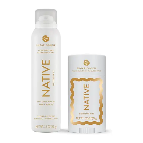 NATIVE Aluminum-Free Deodorant Set – Stick + Spray, 72HR Odor Protection Deodorant Personal Care Deodorant Body Care