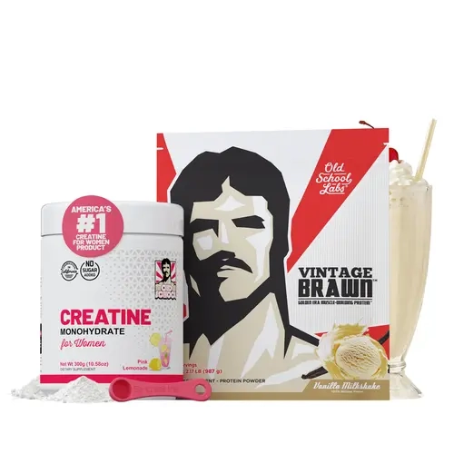 Supreme Bundle – Vanilla Vintage Brawn Protein + Creatine for Women (Pink Lemonade)