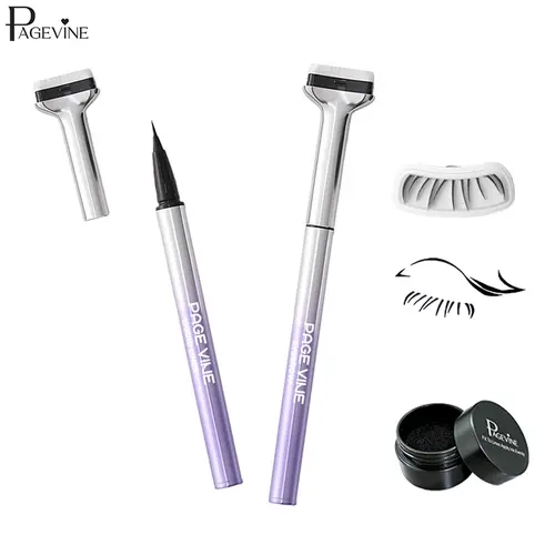 Lower Lash Stamp 4-in-1 Eyeliner & Eyebrow Makeup Tool Set, Waterproof Smudge Proof Quick Dry Eye Makeup Kit, Fine Tip Brow Pen for Natural Hair Like Strokes, Easy for Beginners Daily Soft Glam. #sohochic