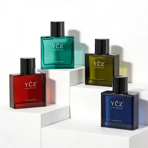 [YCZ] Unisex Fragrance Collection | 4 × 50 mL | Midnight Marine, Crimson Oud, Jade Breeze & Amber Glow | Multi-Scent Perfume Collection | Everyday, Date & Relaxing Moments | Long Lasting | Vegan & Cruelty-Free
