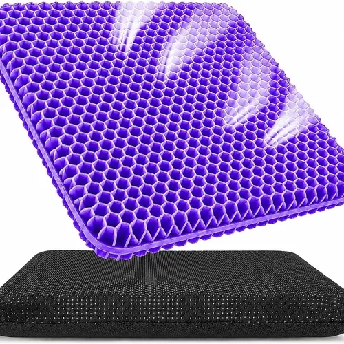 Cooling Gel Seat Cushion, Honeycomb Breathable Chair Pad with Non-Slip Cover, Car Seat Cushion, Ergonomic Support for Office Chair, Car Drivers, Desk & Wheelchair For Halloween Christmas Gift