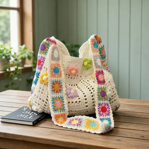 Women's Retro Floral Patchwork Messenger Bag - Boho Crossbody Tote, Hand Washable Lightweight Casual Shoulder Bag for Women Purses, Ideal for Daily Sports & Outdoor Use, Messenger Bags, Bags For Women Purses