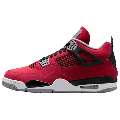 Men's Nike Air Jordan 4 Retro 'Toro Bravo' 2026 Iconic Red Suede Sneaker - All Seasons Comfort, Cushioned Rubber Sole, Airy Mesh Panels, Streetwear, Authentic Sneaker, Sport Trainers, Fashion Footwear, Shoes