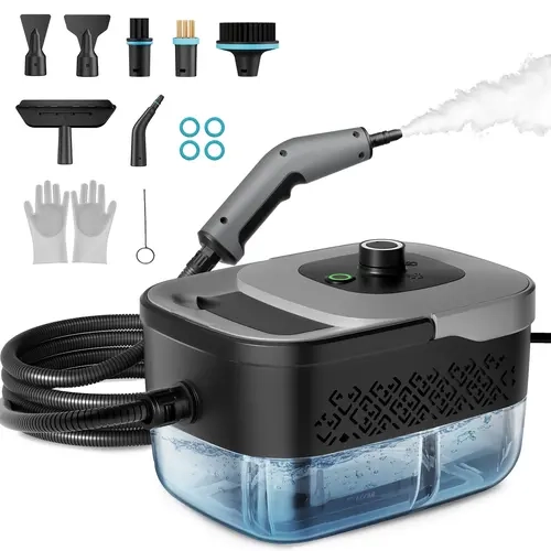 2026 New G1 Handheld High-Pressure Steam Cleaner for Home Use, 110v-120v 1800W Home Cleaning Tools, 54oz Tank, 11.5ft Reach, 15s Fast Heat-Up, Gentle Scrapers, Nylon Brushes, Steel Brush, Multi-Surface Deep Clean Accessories (Kitchens, Bathrooms)