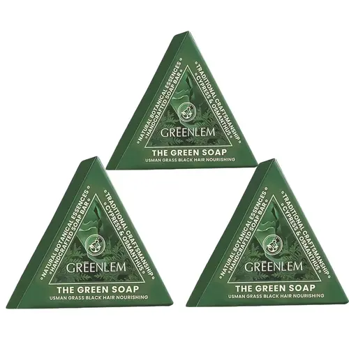 3PCS 120g Biotin-Enriched Herbal Anti-Hair Loss Shampoo Bars - 14-Ingredient Blend (Usma Grass, Ginseng, Tea Tree Oil) - Biotin Boost Cleanser, Alcohol-Free Oil Control Wash, Colour Protection for Adults' Thinning Hair of Any Type, Unisex Haircare Product