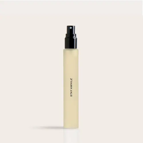 DIME Stay Awhile Perfume Travel Spray | Warm Gourmand Fragrance with Pistachio, Vanilla & Cashmere Musk | Travel Size Perfume