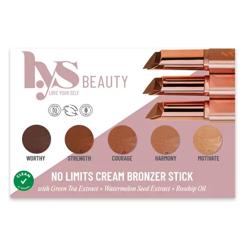 LYS Beauty Bronzing Stick - Blister Pack Sample Card, Natural Cream Bronzer Contour Stick Cosmetic, Smoothing Effortless Bronzer for Seamless Blend & Radiant Glow