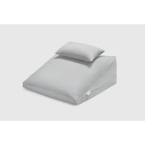 Coop Home Goods Adjustable Bed Wedge Pillow - 12" Height Adjust Activated Charcoal Foam Bed Backrest Cushion, Dual-Use Ergonomic Pillow with Removable Inserts for Side/Back Sleep (Adjustable Up to 12 Inches High)