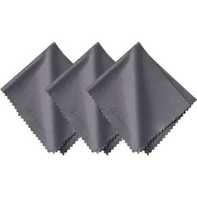 K&F CONCEPT 3 Pack Microfiber Cleaning Cloth(15x18cm), Washable Lens Cleaning Cloth for Cleaning Camera Lenses, Glasses, Screens, Cameras, Eyeglasses, LCD TV Screens, Tablets