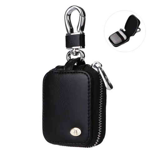 Retro PU Leather Zipper Earbud Case with Durable Metal Keychain - Portable Electronic Handheld Storage Pouch, Space-Saving Compact Protection for AirPods 1/2/3/4/Pro 2, Wired/Wireless Headphones, USB Cables, Small Memory Accessories, Commuting Use