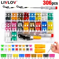 306PCS Zinc Alloy Low Profile Car Blade Fuse Assortment Kit - Puller, Circuit Tester for 12V/24V Auto/Camper Systems, 2A–35A Ratings Match Daily Loads, 2A to 35A Voltage Diagnosis & Resistant Performance