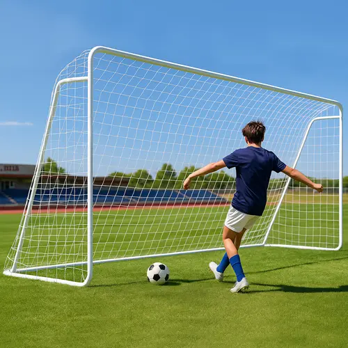 ABORON Portable Soccer Goal - 12x6FT, 1.5in Steel Metal Frame with Net, All-Weather Football Equipment, Soccer Gear for Youth Backyard Fun & PE Training, All-Weather Play Goals