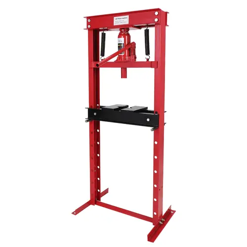 GARVEE New Upgraded Heavy-Duty Hydraulic Shop Press - 6 or 12 T Capacity, Adjustable H-Frame Bench Press, Carbon Steel Plate, 1.6"-27.8" Range, Pressure Relief Valve, Ideal for Automotive Bearings, Workshop Garage Use