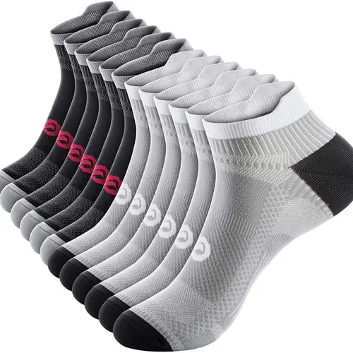 PAPLUS Compression Socks for Men & Women, 2/4/6 Pairs Ankle Running Socks with Arch Support, Ankle Support, Plantar Fasciitis