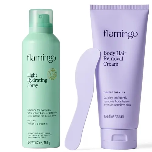 Glowing Skin&Fresh Bundle, Body Hair Removal Cream, Light Hydrating Spray, Glowing Skin