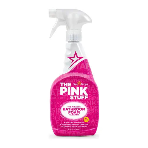 The Pink Stuff Miracle Bathroom Foam Cleaner, 25 Fl Oz | Removes & Prevents Limescale Sparkling Streak-Free Shine
