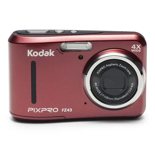 KODAK PIXPRO FZ43 16 MP Digital Camera (Red) with Camera Case Bundle
