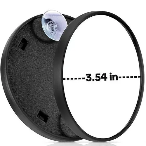 FUSOU 3.5'' 10X Vanity Magnifying Makeup Mirror with Portable Round Mirror & 2 Suction Cups Travel Set for Eyebrow Tweezing Blackhead Blemish Removal Bathroom Vanity Magnified Cosmetic Mirror Diameter 3.5 inches