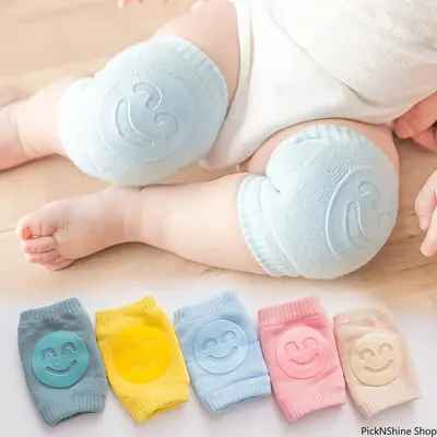 4PCS Baby Non-Slip Knee Pads Set, Soft Thick Contoured Fit Crawling Protective Gear, Durable Gentle Fall Protection Guards, Baby Accessories