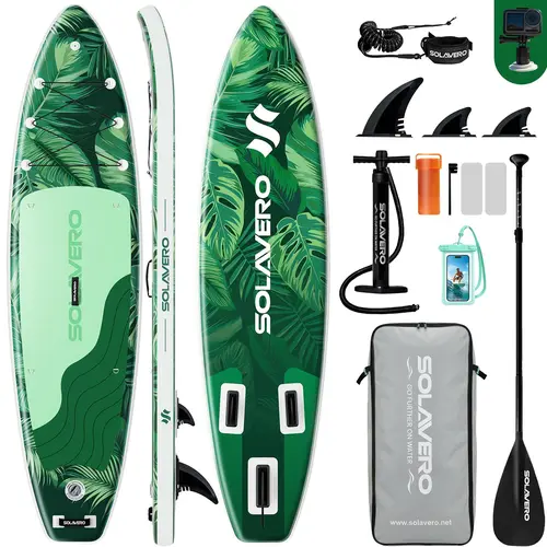 Ecofurnix 10'6" Unisex Blow Up Inflatable Paddle Board (33 Inches) - Military PVC, Wide Platform, Anti-Slip EVA Deck, Premium SUP Accessories, Carry Bag, 2 Built-In Handles, Easy to Carry & Store, Ideal for Yoga, All Skill Levels